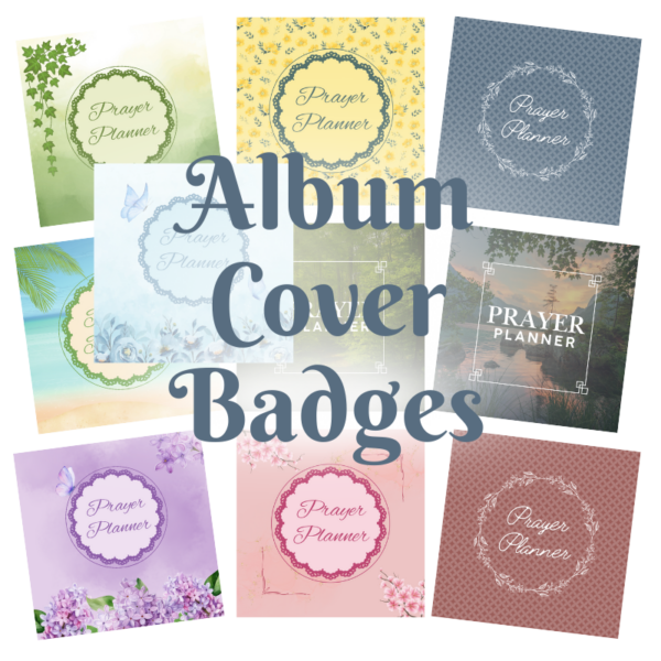 Album Cover Title Badge Set