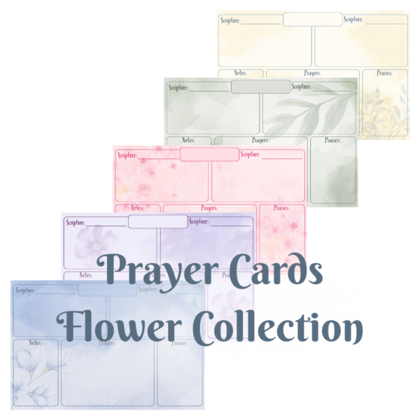 Prayer Cards - Flower Collection